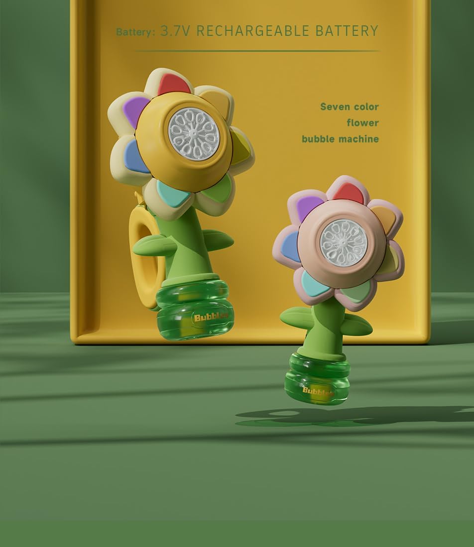 Electric Handheld Bubble Machine(One Click Start), 24cm*9cm*13cm