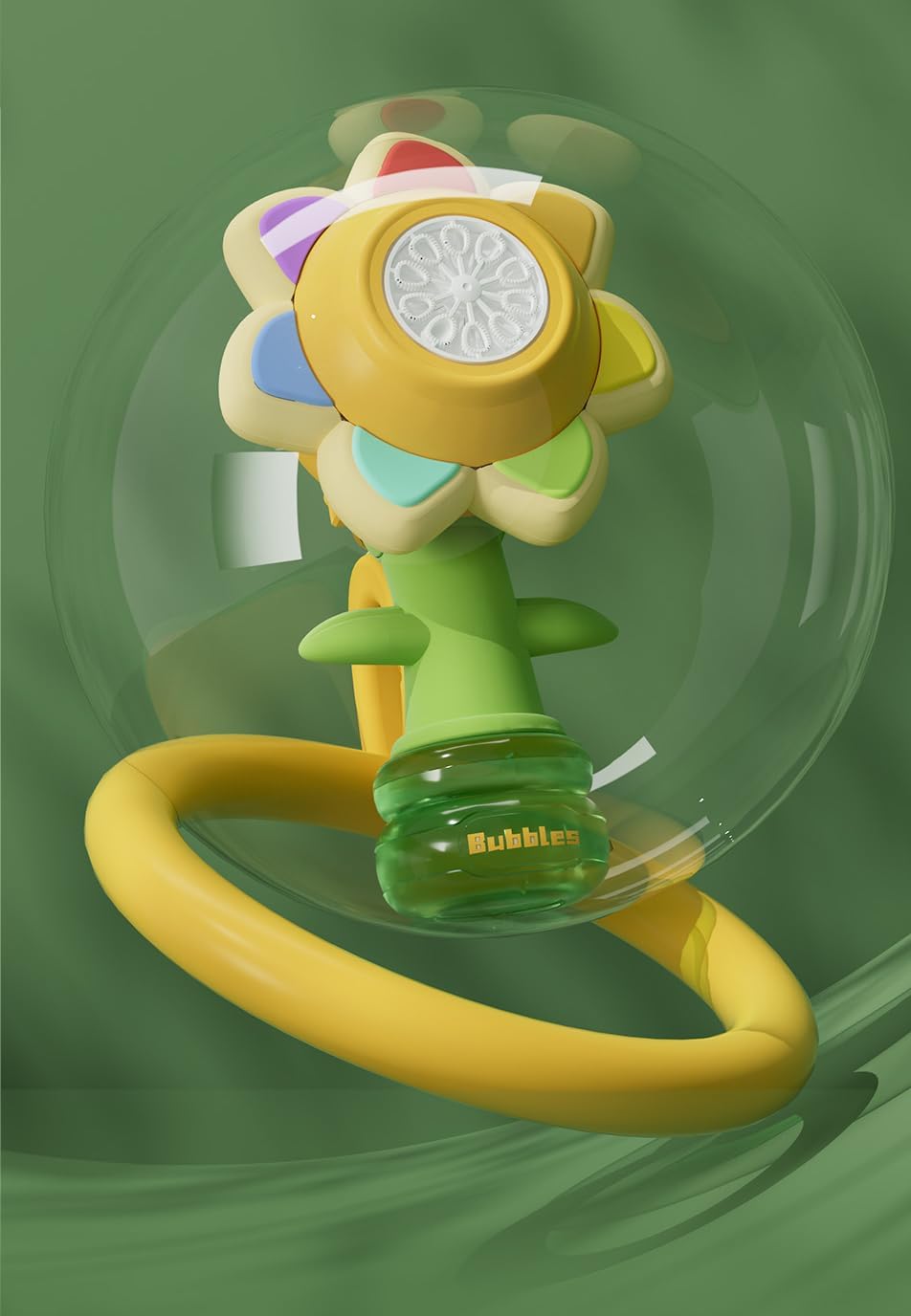 Electric Handheld Bubble Machine(One Click Start), 24cm*9cm*13cm