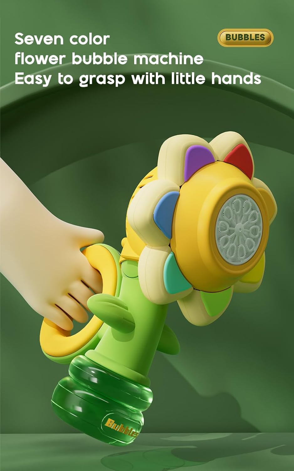 Electric Handheld Bubble Machine(One Click Start), 24cm*9cm*13cm