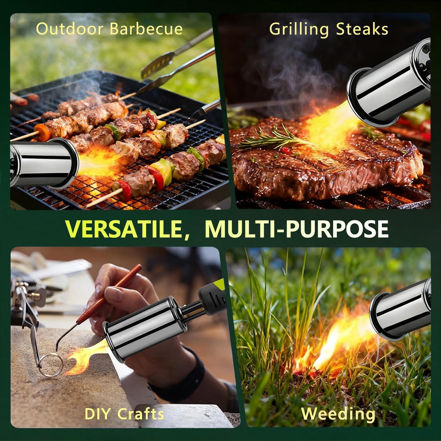 Powerful Propane  Torch , Adjustable Blow Torch for Sous Vide, BBQ, Campfire