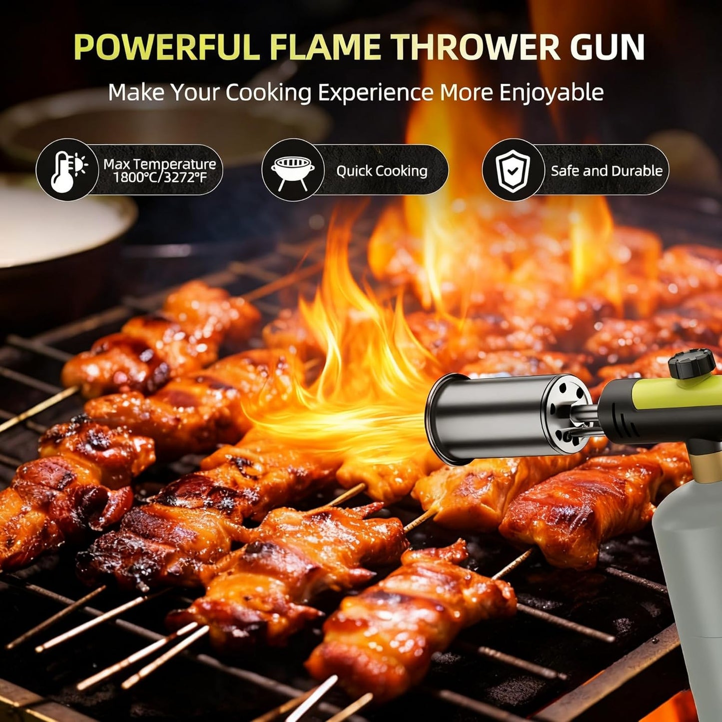 Powerful Propane  Torch , Adjustable Blow Torch for Sous Vide, BBQ, Campfire