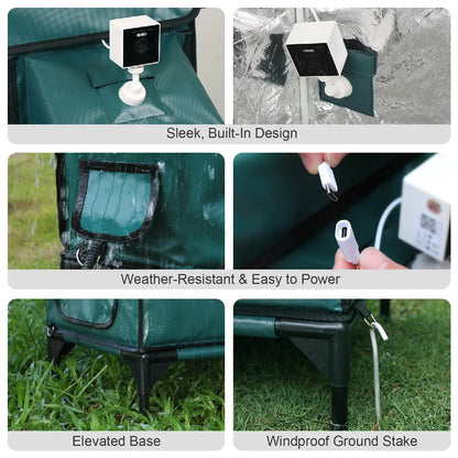 2025 Tall Classic Box Heated Cat House With Camera – Large