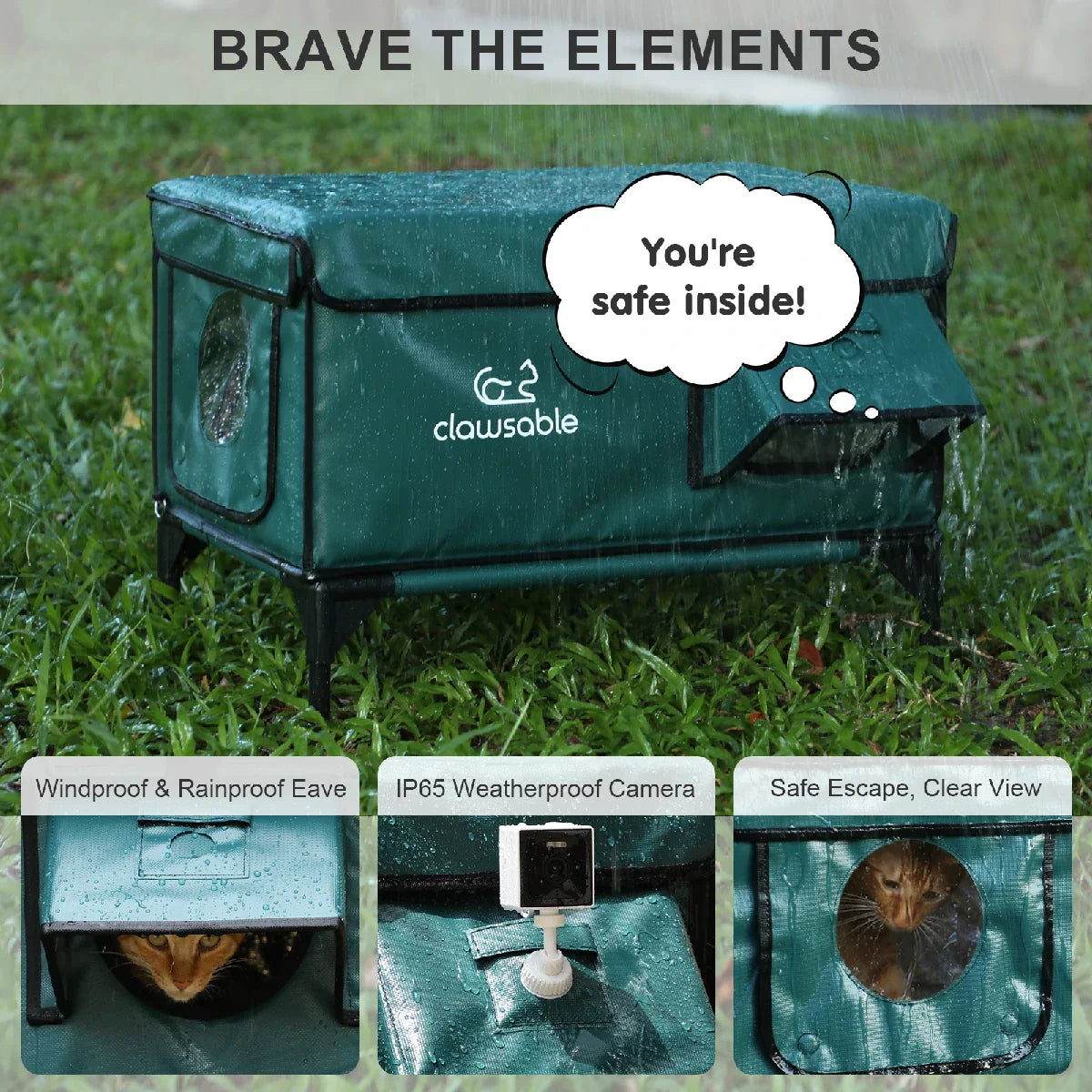 2025 Tall Classic Box Heated Cat House With Camera – Large